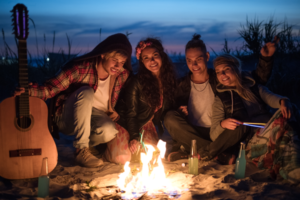 storytelling around campfire